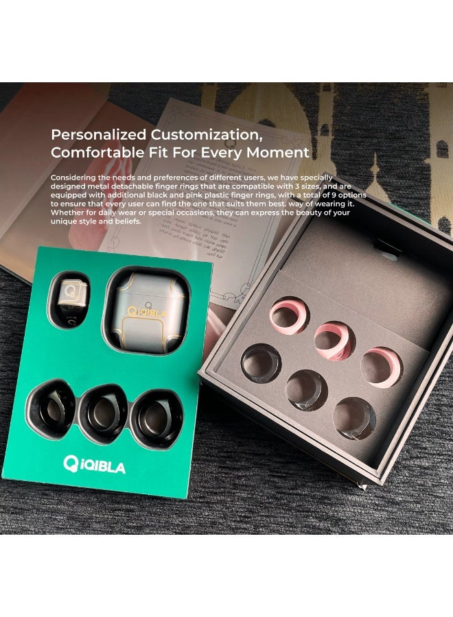 iQIBLA Smart Ring Tasbih Adjustable Replacement Smart Rings First Muslim Counter Metal Smart Zikr Ring - Image 4