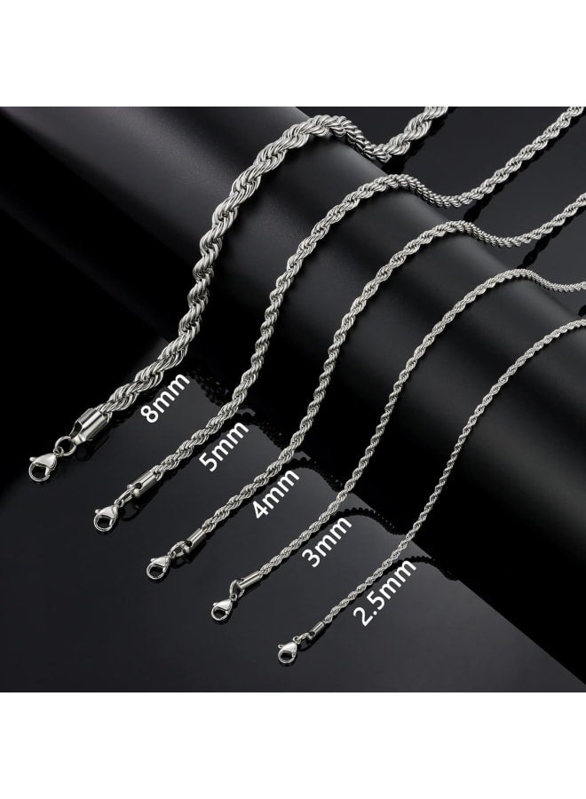 HolyFast Twist Chain Necklace - Stainless Steel Rope Jewelry for Men & Women - Image 4