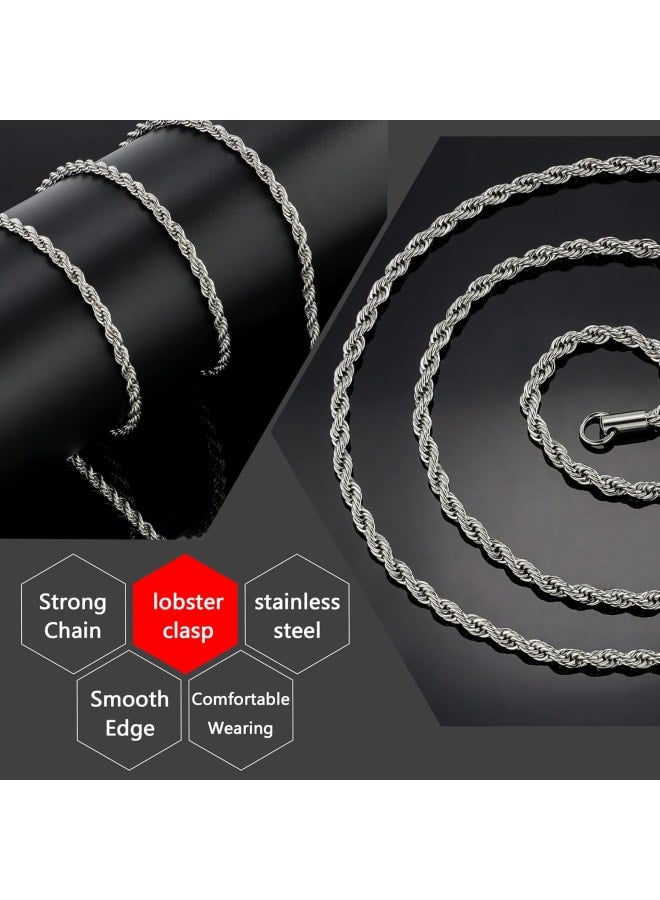 HolyFast Twist Chain Necklace - Stainless Steel Rope Jewelry for Men & Women - Image 5