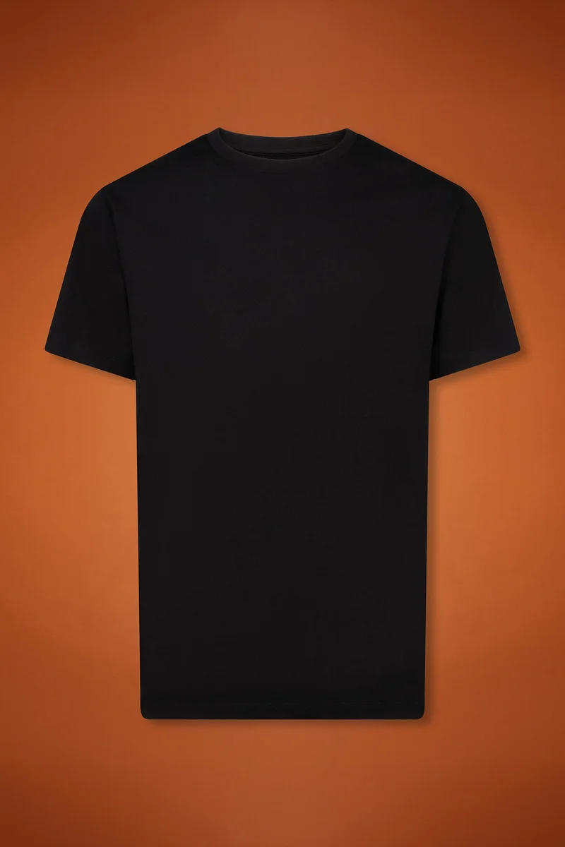 Doppelganger Black Men's 100% cotton crew neck T-shirt with short sleeves in a regular fit - Black for Men | Best Price UAE
