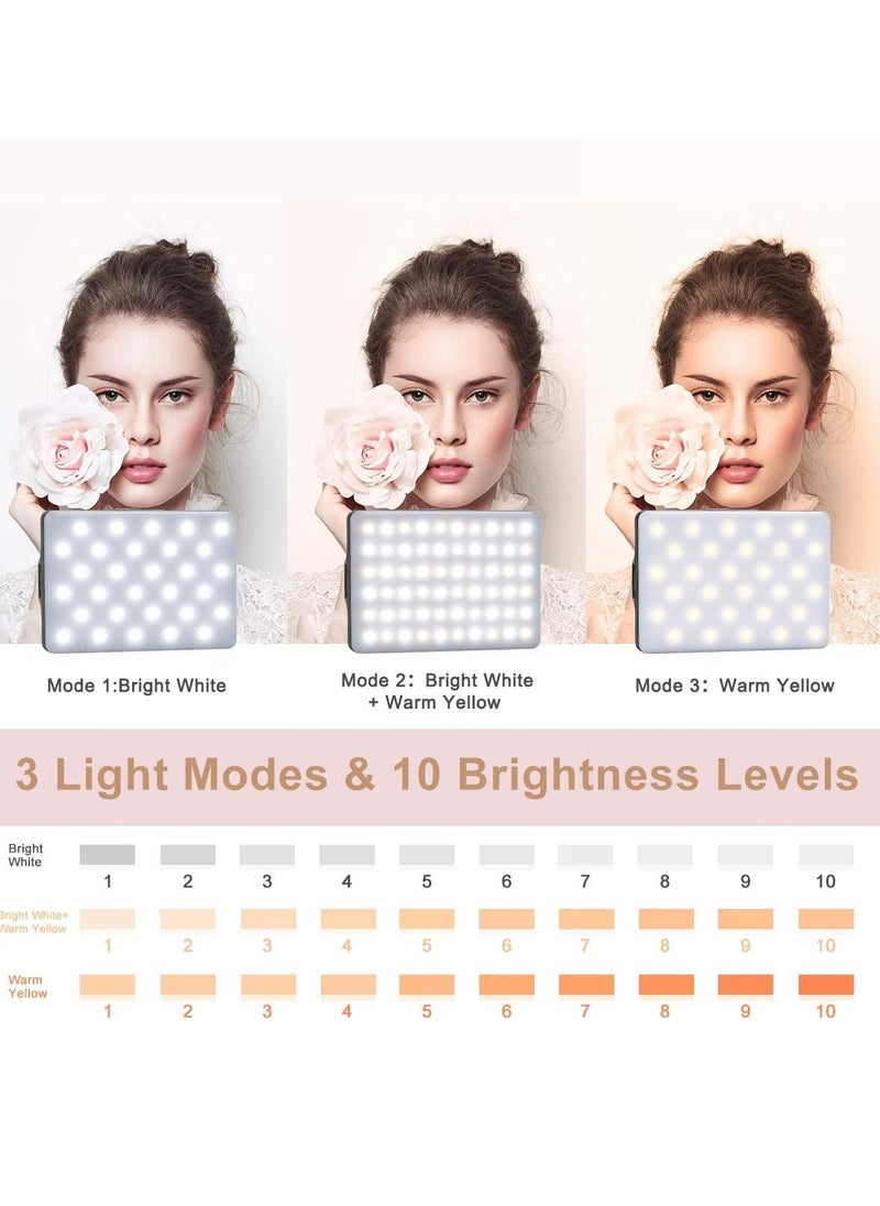 Generic 60 LED High Power Rechargeable Clip Fill Video Light with Front & Back Clip Adjusted 3 Light Modes for Phone iphone Android iPad Laptop for Makeup TikTok Selfie Vlog Video Conference  - Image 3