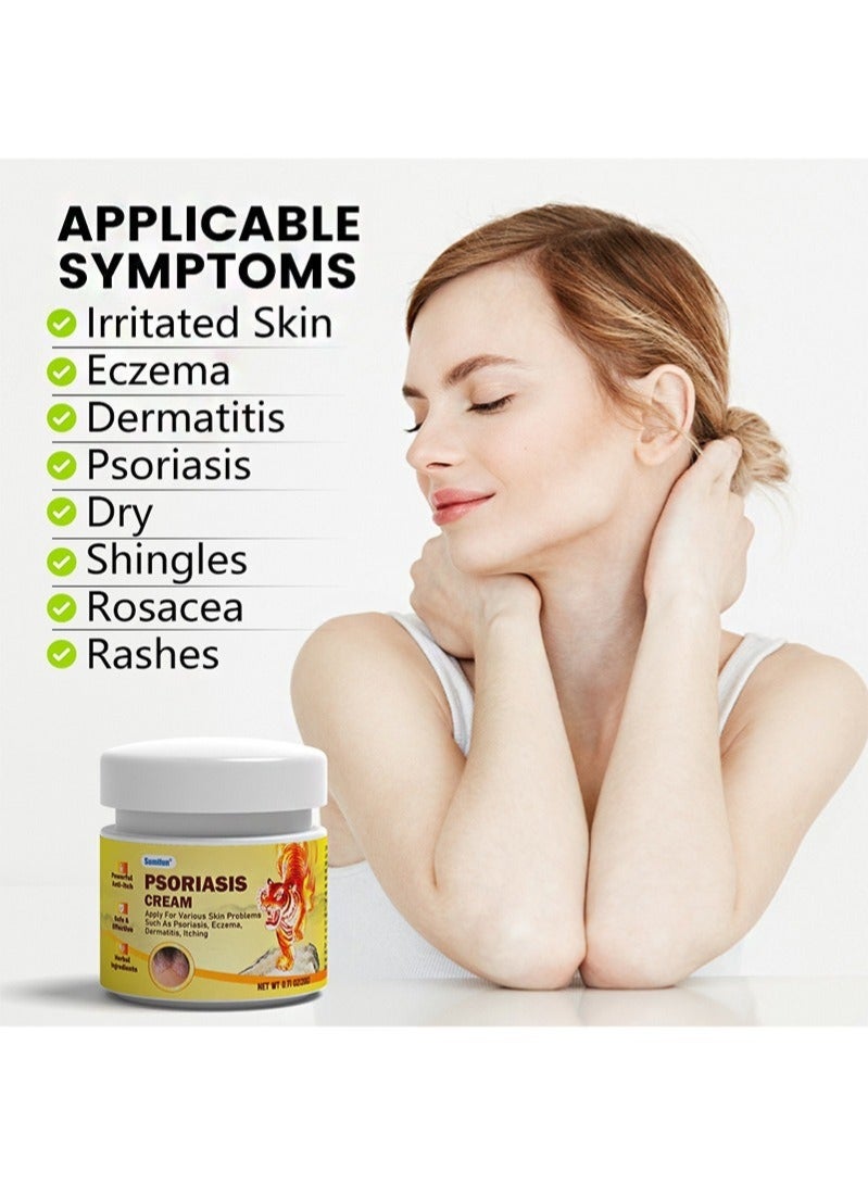 Sumifun Psoriasis Cream for Itching Relief | Eczema & Dermatitis Skin Care Cream | Antibacterial Herbal Soothing Cream | Anti-Itch Skin Repair Treatment | Daily Skin Comfort Care | 20g - Image 3