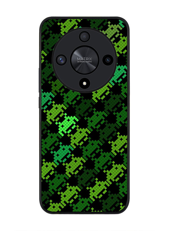 Stylizedd Rugged Black edge case for Honor X9b, Slim fit Soft Case Flexible Rubber Edges Anti Drop TPU Gel Thin Cover- Invader Matrix - Image 1