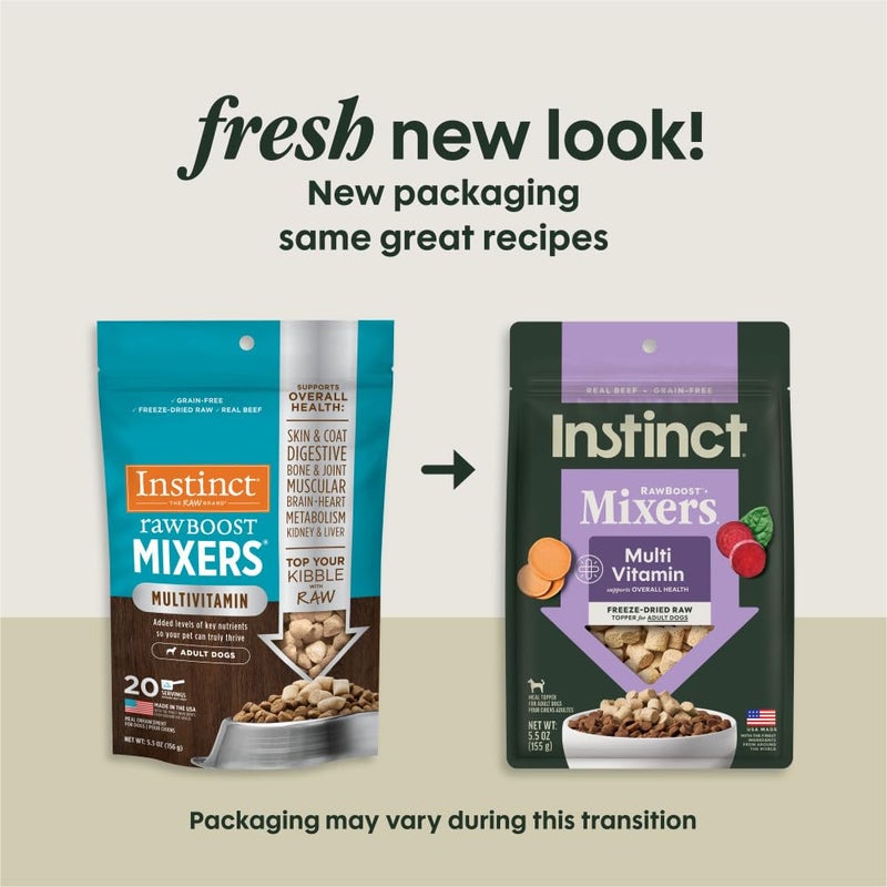 Instinct Raw Boost Mixers Multivitamin for Adult Dogs Freeze-Dried Food Topper, 5.5 oz. Bag - Image 2