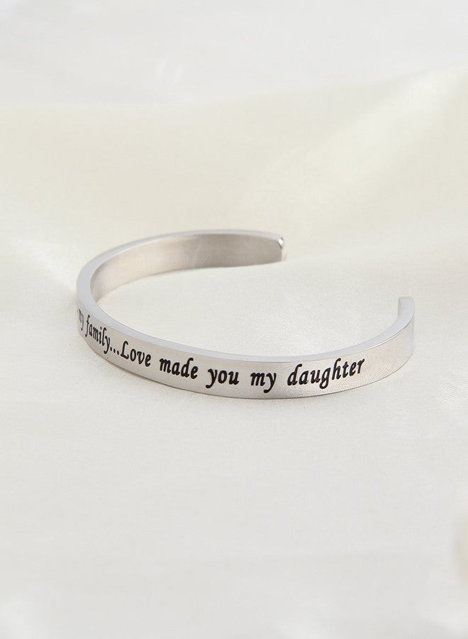 WUSUANED Marriage Made You Family Love Made You My Daughter Cuff Bracelet Gift for Stepdaughter Daughter in Law (daughter in law cuff) - Image 4