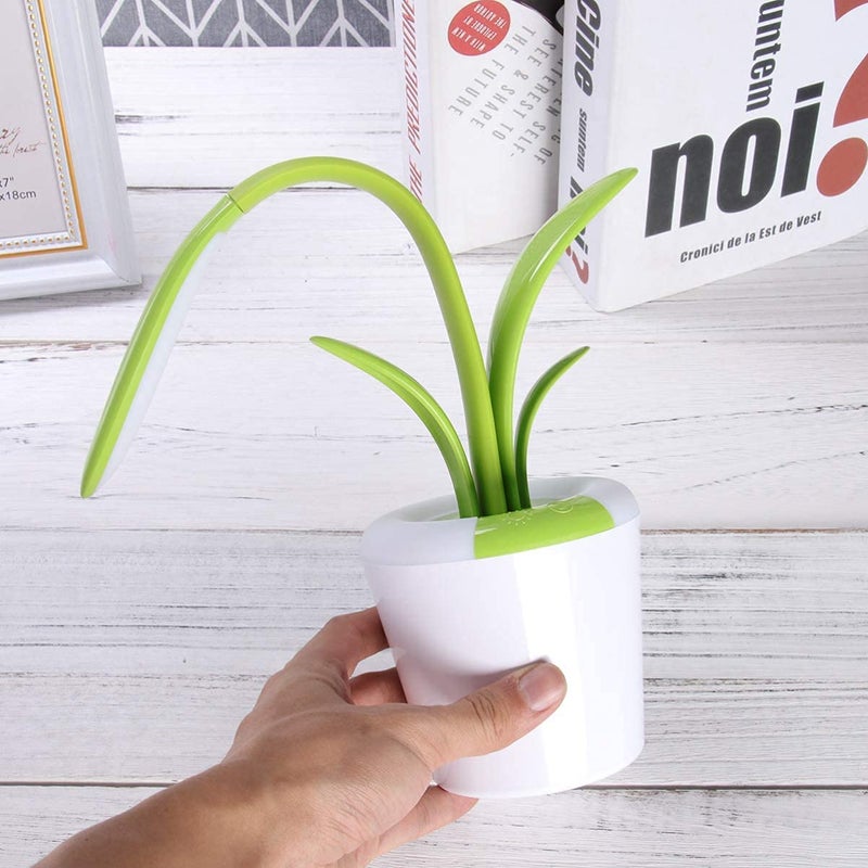 Whixant Table Desk Lamps Light Bedside Lamp Clivia Shape Mini LED Desk Lamp Eye Protection Atmosphere Light USB Charging Reading Table lamp Folding Touch Night Light - Image 3