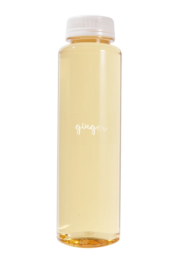 Restaurantware Restaurantware-Label Tek 1.9 x 1 Inch Ginger Juice Bottle Labels, 100 Water-Resistant Labels For Bottles - Self-Adhesive, Clear With White Font, Plastic Bottle Stickers, For Drink Pouches,  - Image 1