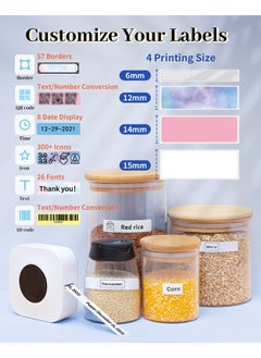 phomemo Q30S Small Label Makers, 6-15mm Mini Label Maker Machine, Bluetooth Portable Label Printer, Wireless Handheld Labeler, Easy-to-use for Labelling, Compatible with iOS Android (White)  - Image 3
