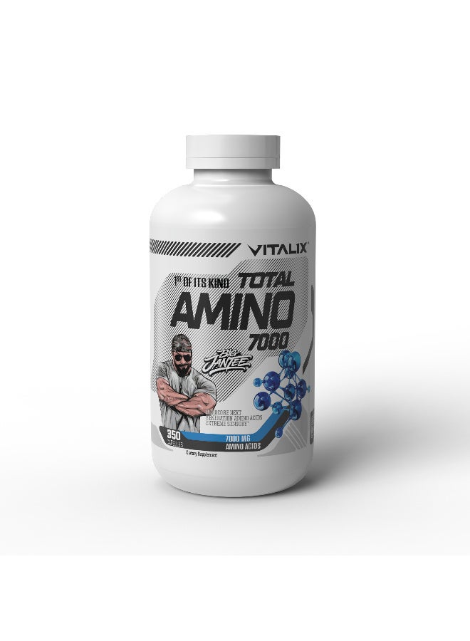 Vitalix Jantee Amino - Total Amino 7000 - Advanced Amino Acid Complex with BCAAs & EAAs – Muscle Recovery, Strength & Performance Support – 7000mg Amino Acids Per Serving – 350 Capsules - Image 1