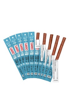 CHOMPS Grass-Fed and Finished Sea Salt Beef Jerky Snack Sticks 10-Pack - Keto, Paleo, Whole30, 10g Lean Meat Protein, Gluten-Free, Zero Sugar Food, Non-GMO  - Image 1