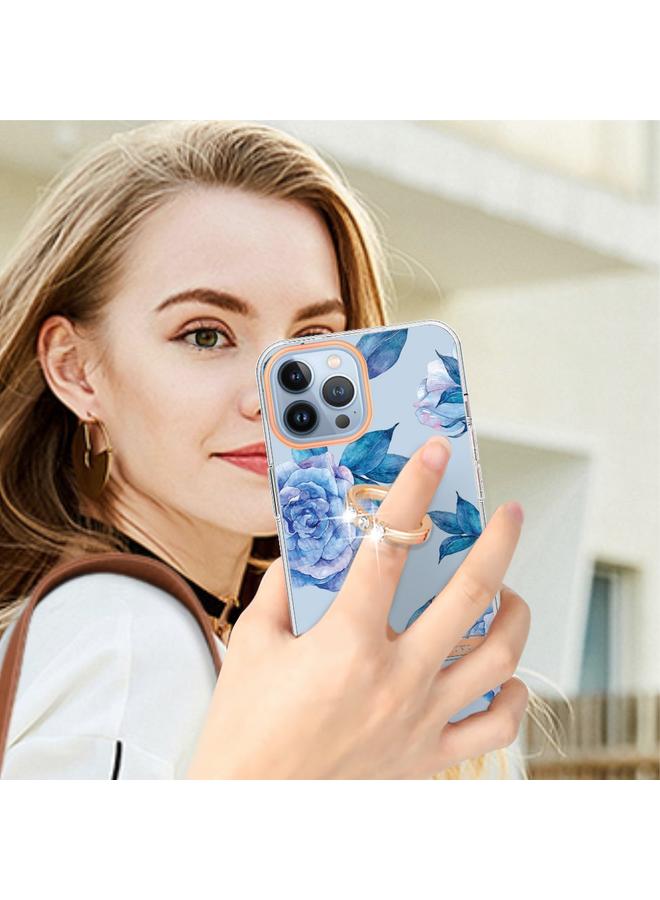 اس-توب جراب لهاتف iPhone 14 Pro Max Ring IMD Flowers TPU - Image 4