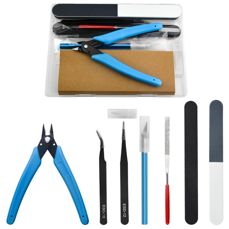 BXQINLENX Professional 8 PCS Model Tools Kit Modeler Basic Tools Craft Set Hobby Building Tools Kit for Gundam Car Model Building Repairing and FixingA - Image 2