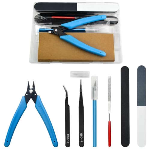 BXQINLENX Professional 8 PCS Model Tools Kit Modeler Basic Tools Craft Set Hobby Building Tools Kit for Gundam Car Model Building Repairing and FixingA - Image 1