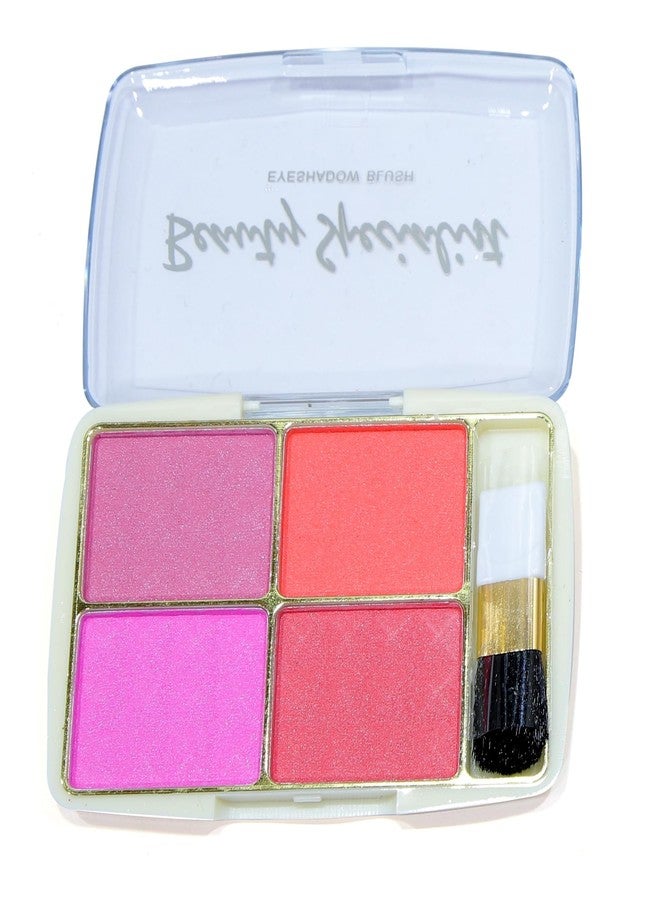 ASF Powder Blusher 4-in-1 Palette with Brush | Shimmer Blush, Pink Blush Cheek | Hydrating Dewy Finish | Long-Lasting, Buildable & Waterproof Face Blush | Suits All Skin Tones - 03 - Image 1