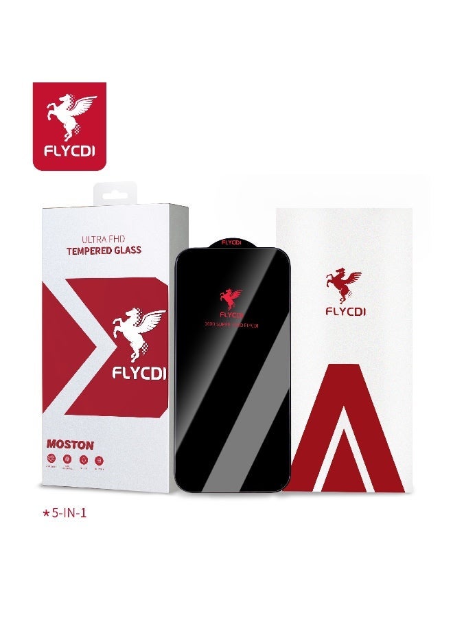 flycdi iPhone 16 Pro Max Tempered Glass – FLYCDI Ultra FHD Anti-Scratch  (5-Pack) - Image 1