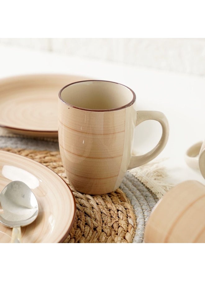 Apollo Apollo 16 Piece Hand Painted Stoneware Dinner Set Elegant Durable Dinnerware Set for 4 Perfect for Daily Use or Special Occasions Unique Design Dishwasher Safe  - Image 3