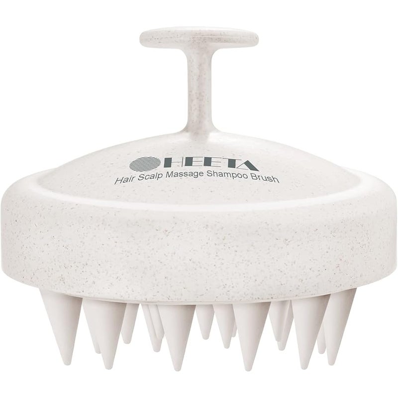Heeta Scalp Massager for Hair Growth, Soft Silicone Bristles to Remove Dandruff and Relieve Itching, Scalp Scrubber for Hair Care Relax Scalp, Shampoo Brush for Wet Dry Hair, Upgraded Material, Beige - Image 1