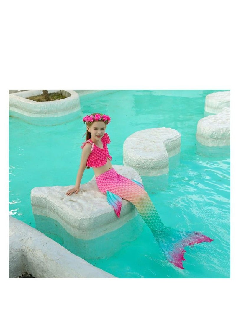 Y&D 3-Piece Mermaid Bathing Swimsuit Set  120CM - Image 5
