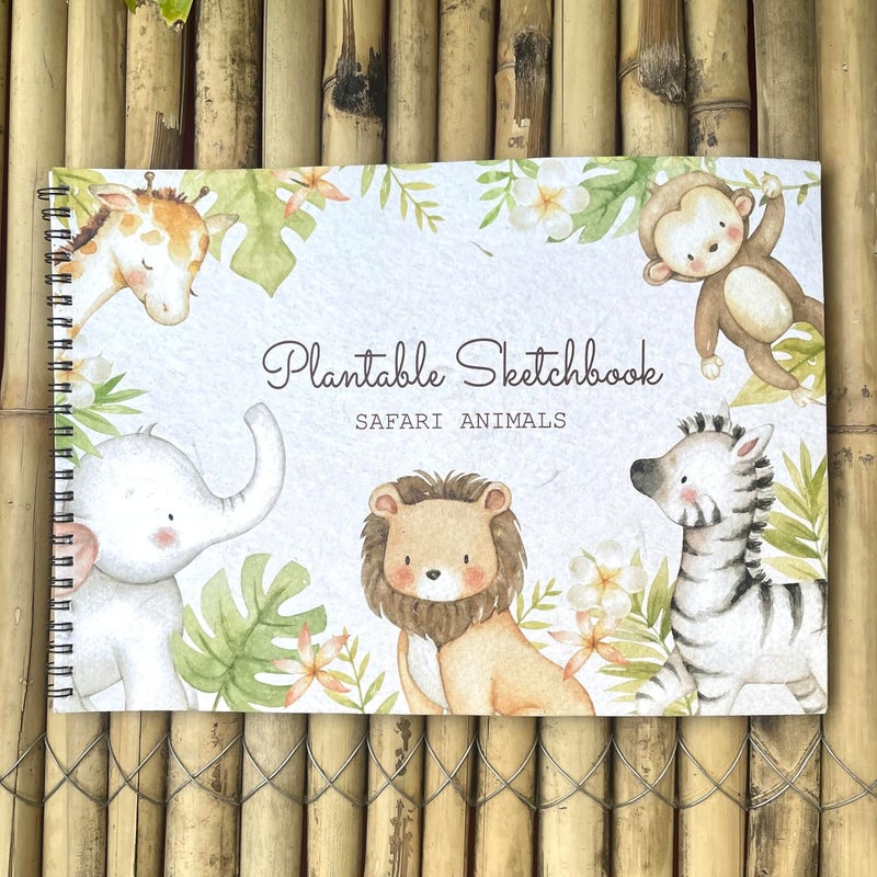Sow and Grow Plantable Sketchbook with Seeds Embedded Jungle Animals Theme Set of 2 Drawing Books - Image 2