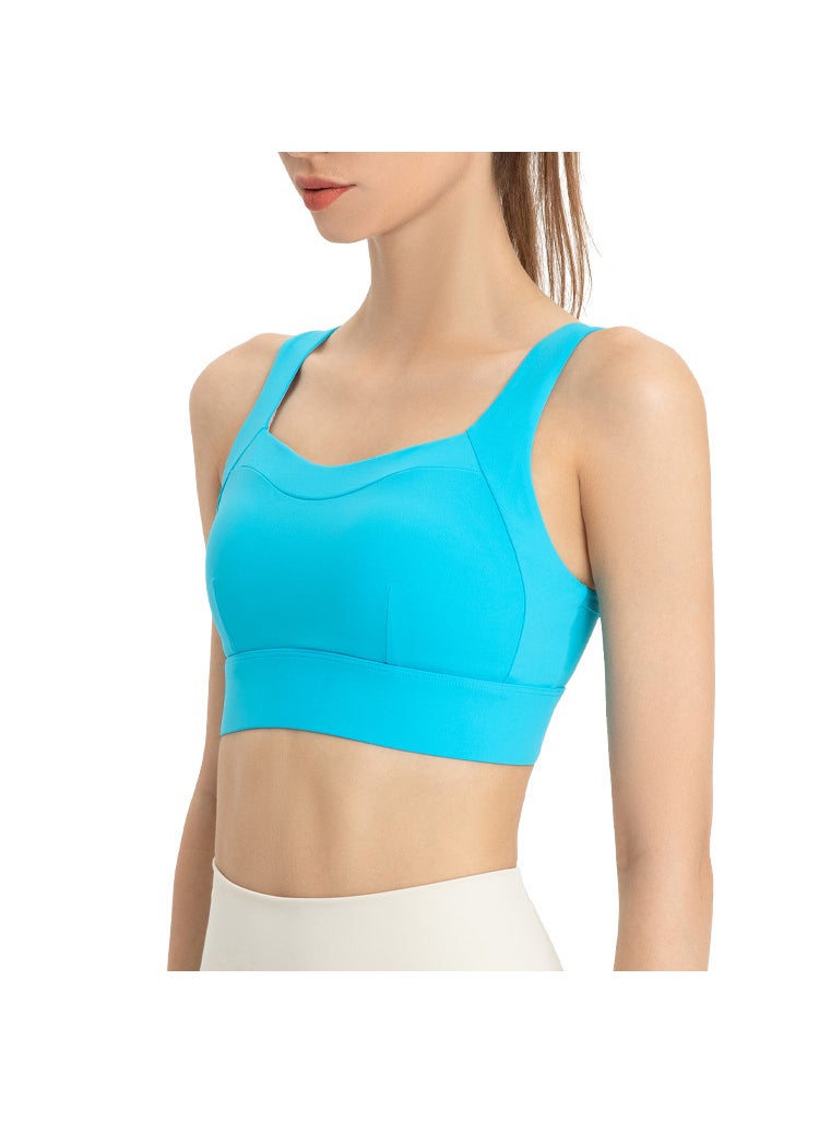 Generic - Alo Seamless High-Impact Sports Top Yoga Fitness Vest Smart Blue - Image 1