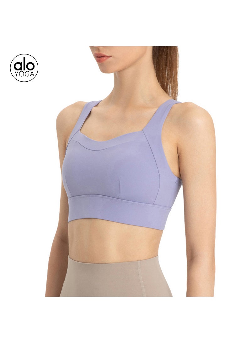 Generic - Alo Seamless High-Impact Sports Top Yoga Fitness Vest Smart Blue - Image 1