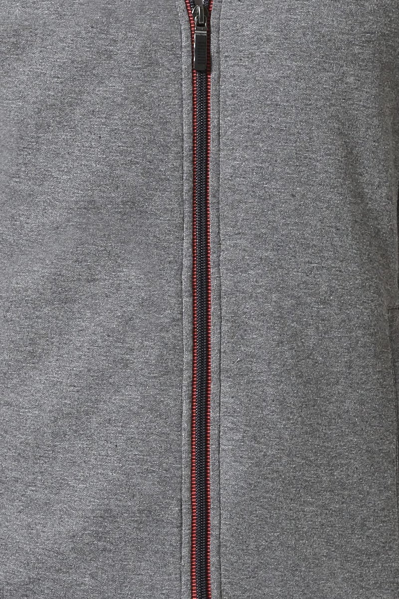 Van Heusen Sport Men Jacket - Cotton Rich - Zip Front, Media Pocket, Breathable_70032_Mid Grey Melange_S - Image 4
