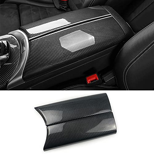 CHUANGHUI for Mercedes-Benz C GLC Class W205 X253 2015-2021 Carbon Fiber Color Car Interior Center Armrest Box Cover Console Box Protect Cover C180 C200 C250 C300 GLC250 GLC300 (C Class W205 / GLC Class X253) - Image 1