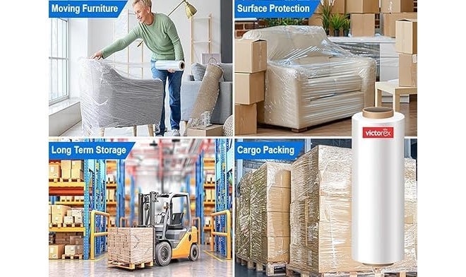 victorex Packing Material, 18 Inch (450 mm), 100 Meters Length, Pack of 1, White - Image 5