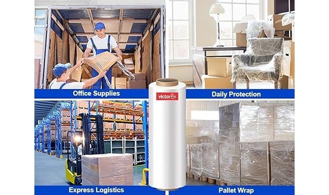 victorex Packing Material, 18 Inch (450 mm), 100 Meters Length, Pack of 1, White - Image 3