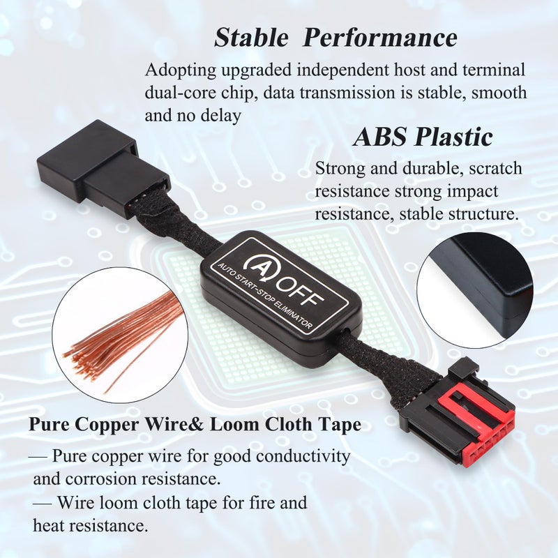 Tectary Auto Start Stop Eliminator Compatible for Ford F150 Accessories 2015-2020, Autostop Eliminator A-Off Idle Engine Delete/Disabler/Canceller Harness, Easy-Install - Image 3