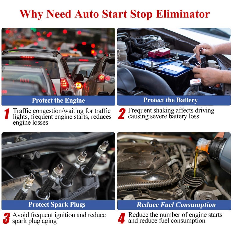 Tectary Auto Start Stop Eliminator Compatible for Ford F150 Accessories 2015-2020, Autostop Eliminator A-Off Idle Engine Delete/Disabler/Canceller Harness, Easy-Install - Image 4