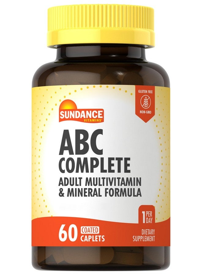 Sundance ABC Complete Multivitamin for Women & Men | with Iron | 60 Caplets | with Mineral Formula | Non-GMO and Gluten Free Supplement - Image 1