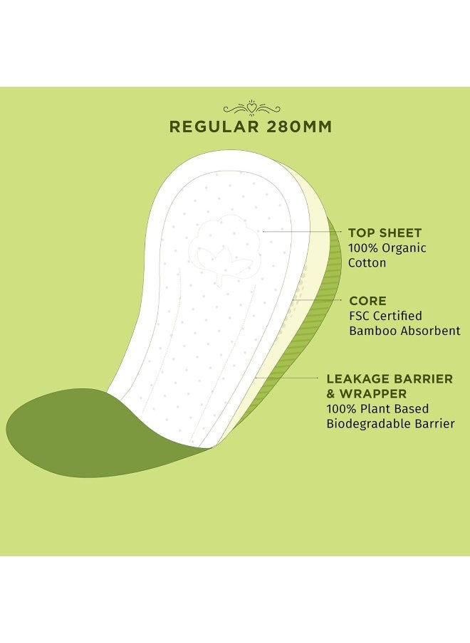 Pack Of 10 Biodegradable Sanitary Pads Regular
