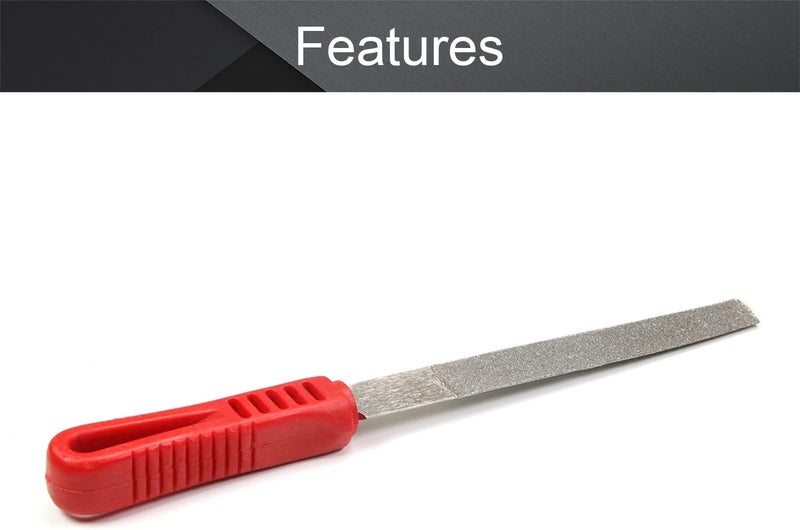 Utoolmart Diamond File 6 Inch Half Round File Diamond Coated Plastic Handle Hand Tool for Grinding Polishing 1Pcs - Image 3