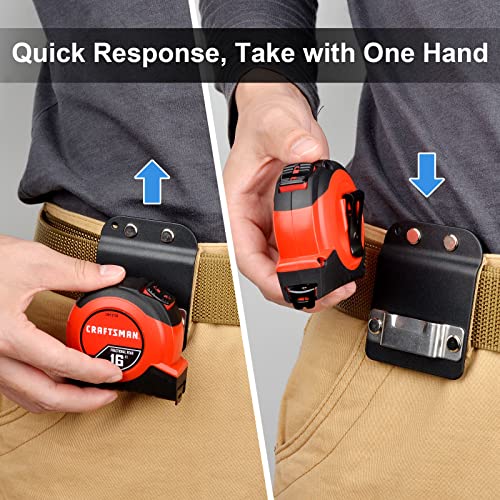 Healvaluefit TapeCatcher, Tape Measure Holder for Belt, Low-Profile Tape Measure Belt Clip, Fits up to 2" Tool Belt, Tape Accessories - Image 2