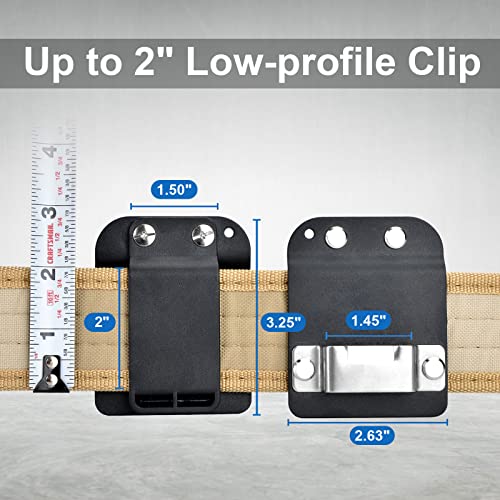 Healvaluefit TapeCatcher, Tape Measure Holder for Belt, Low-Profile Tape Measure Belt Clip, Fits up to 2" Tool Belt, Tape Accessories - Image 4