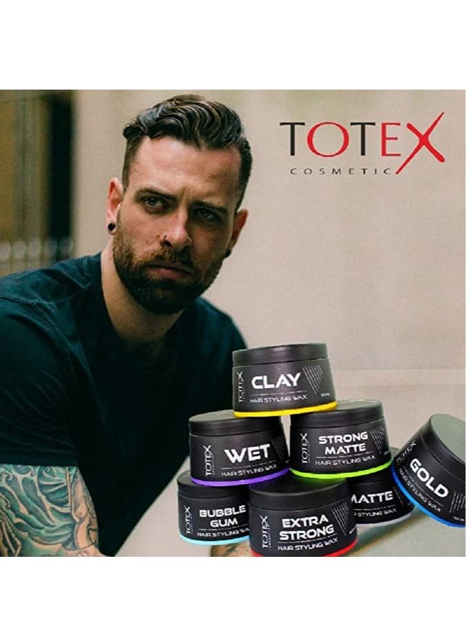 Totex Hair Men Styling Matte Cream Hair Wax Texture Matte Natural Matte Look Finish Hair Defining Paste Matte Wax 150 ml