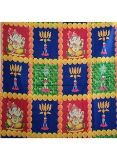 ZESTENTER ZestEnter Ganesh Backdrop for Pooja Decoration House Warming Functions Background Curtain for Pooja Decoration  - Image 2