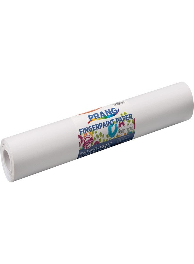 Prang (Formerly Art Street) Fingerpaint Paper Roll, White, 16" x 100', 1 Roll - Image 2