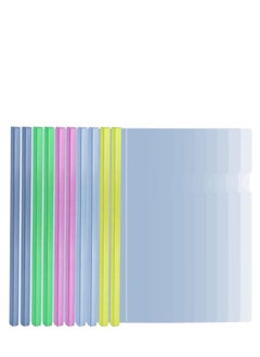 Libra Clear Report Covers A4 Size with Sliding Bars, 15mm Presentation File Folders Binder, 130 Sheet Capacity, for Homework Folder, Presentation Folder, File Folder, 5 Assorted Colors(20 Pack)  - Image 1