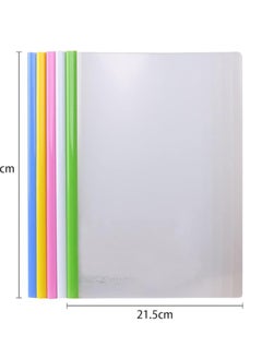 Libra Clear Report Covers A4 Size with Sliding Bars, 15mm Presentation File Folders Binder, 130 Sheet Capacity, for Homework Folder, Presentation Folder, File Folder, 5 Assorted Colors(20 Pack)  - Image 4