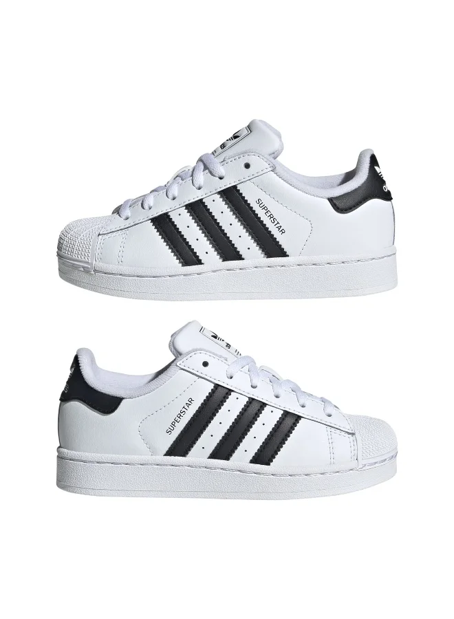 adidas أحذية أديداس سوبرستار  سي يو بيضاء للأطفال