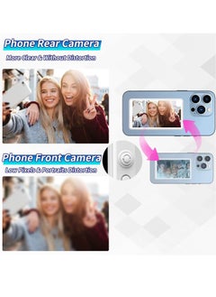 MOCOM 2025 Magnetic Wireless Phone Selfie Monitor – 4" Bluetooth Vlog Screen with Real-Time Rear Camera Sync, Remote Control & Anti-Slip Silicone Gel + ABS Magnetic Mount – Compatible with iPhone & Android for Pro Selfies, YouTube, TikTok (White)  - Image 4