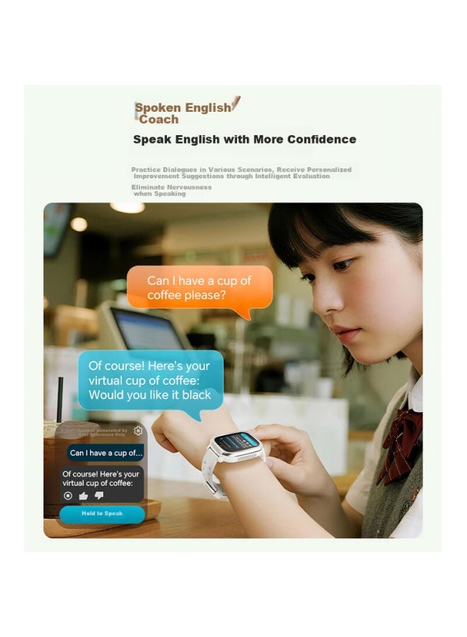 Honor Pick Rongyaoqinxuan [subsidies] Smart Watch For Teenagers, Middle And High School Students, Children, Sports Health, Sim Card Positioning, Qr Code Payment Whizkid White - Image 1