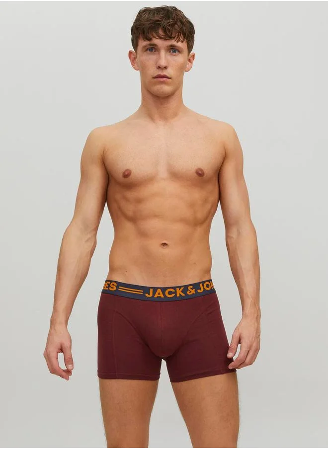 جاك اند جونز Pack of 3 - Lichfield Logo Detail Trunks