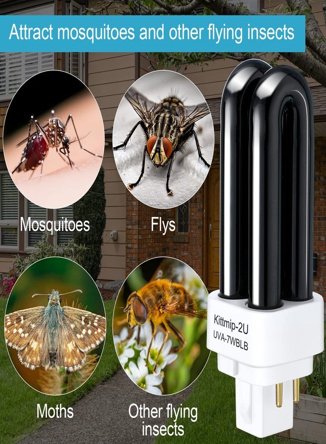 Kittmip Bug Zapper Replacement UV Bulbs 41050 Replacement Bulbs Compatible with DynaTrap DT1050 DT1100 DT1250, 1/2 Acre Trap Replacement Bulb, 7W UV Light Ultraviolet Mosquito Killer Lamp(6 Packs) - Image 5