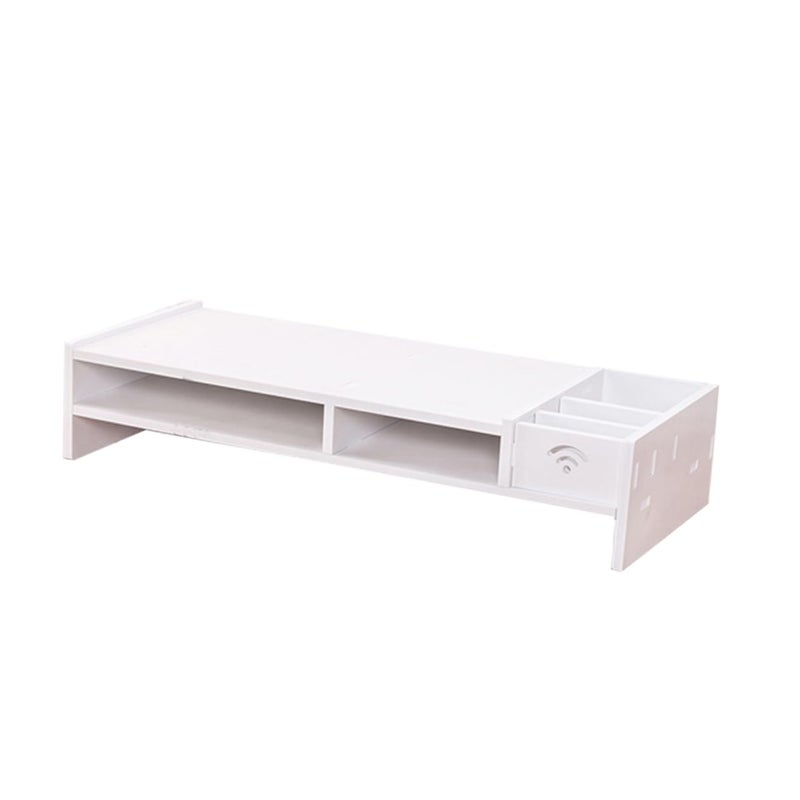 White Laptop Stand Monitor Riser Computer Screen Shelf Eco Friendly Material Easy Install - Image 2