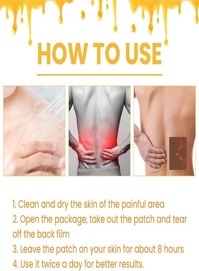 سوميفون رقعة تخفيف آلام سم النحل مكونة من 12 قطعة، رقعة علاجية للمفاصل والعظام، رقعة علاجية للمفاصل بسم النحل، رقعة طبيعية لألم الركبة، رقعة لتخفيف آلام المفاصل والأعصاب (عبوة من 3 قطع) - Image 3