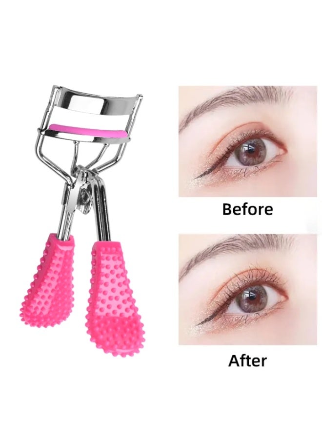Eyelash Curler, No Squeezing or Pulling, Long Lasting Eyelash Curler Fits All Eye Shapes, Professional Eyelash Makeup Tool (Fuchsia) - Image 3