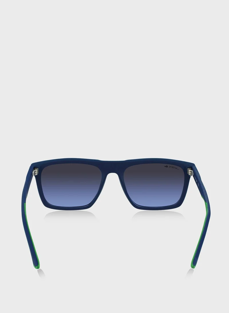 لاكوست نظارة شمسية بعدسات مستطيلة